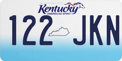 KY license plate 122JKN