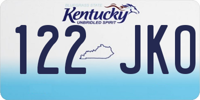 KY license plate 122JKO