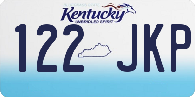 KY license plate 122JKP