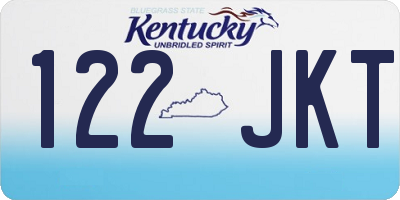 KY license plate 122JKT