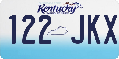 KY license plate 122JKX