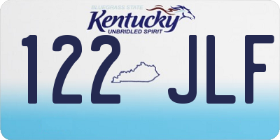 KY license plate 122JLF