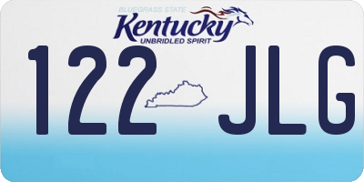 KY license plate 122JLG