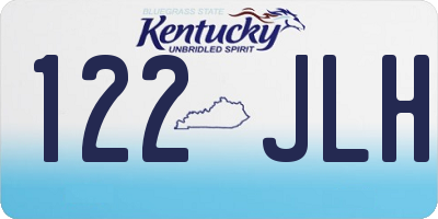 KY license plate 122JLH