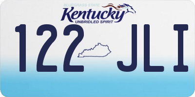 KY license plate 122JLI