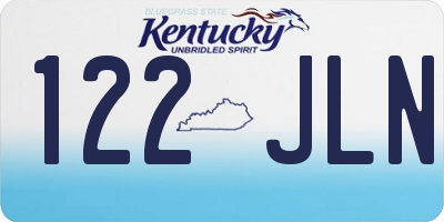KY license plate 122JLN