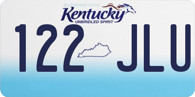 KY license plate 122JLU