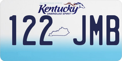 KY license plate 122JMB