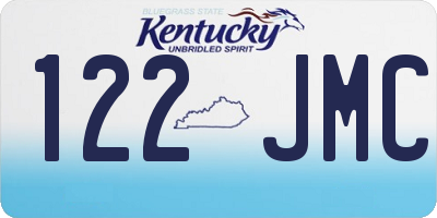 KY license plate 122JMC