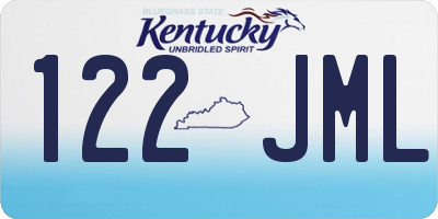 KY license plate 122JML