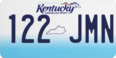 KY license plate 122JMN