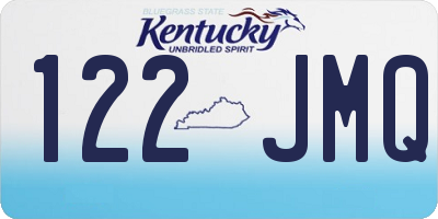 KY license plate 122JMQ