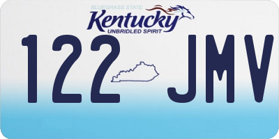 KY license plate 122JMV