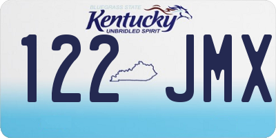 KY license plate 122JMX