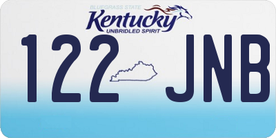 KY license plate 122JNB