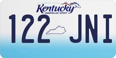KY license plate 122JNI