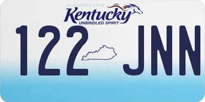 KY license plate 122JNN