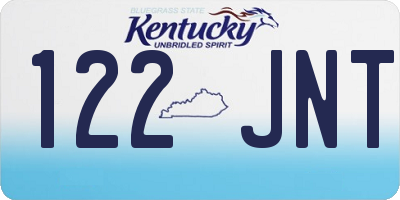KY license plate 122JNT