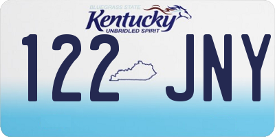 KY license plate 122JNY