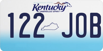 KY license plate 122JOB