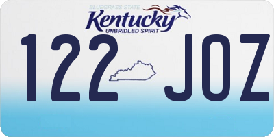 KY license plate 122JOZ