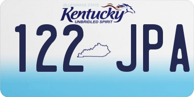 KY license plate 122JPA