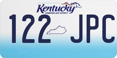 KY license plate 122JPC