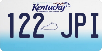 KY license plate 122JPI