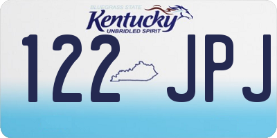 KY license plate 122JPJ