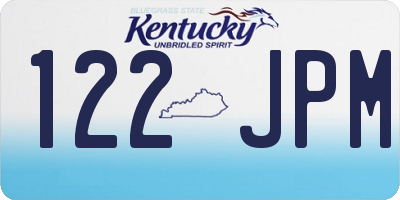 KY license plate 122JPM