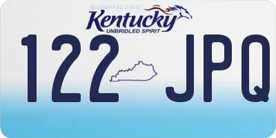 KY license plate 122JPQ