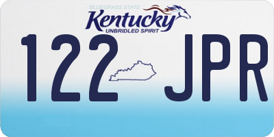 KY license plate 122JPR