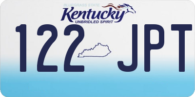 KY license plate 122JPT