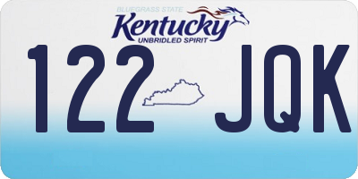 KY license plate 122JQK