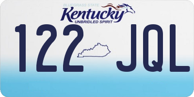 KY license plate 122JQL