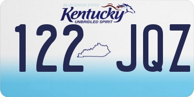 KY license plate 122JQZ