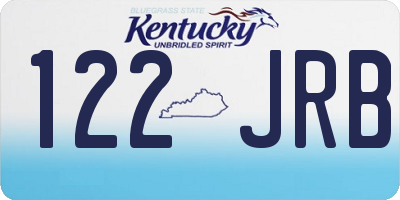 KY license plate 122JRB