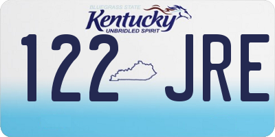 KY license plate 122JRE