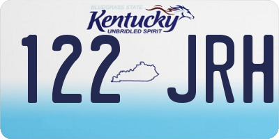 KY license plate 122JRH