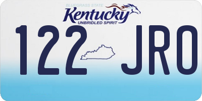 KY license plate 122JRO