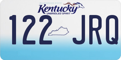 KY license plate 122JRQ