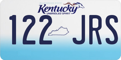 KY license plate 122JRS