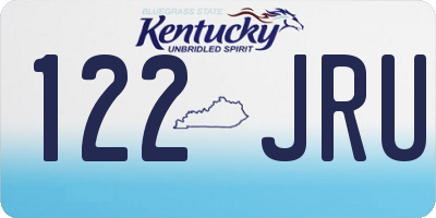 KY license plate 122JRU