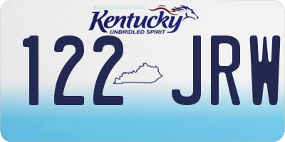 KY license plate 122JRW