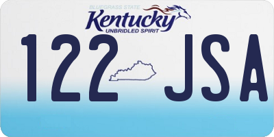 KY license plate 122JSA