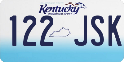 KY license plate 122JSK