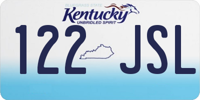 KY license plate 122JSL
