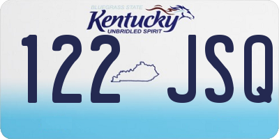 KY license plate 122JSQ