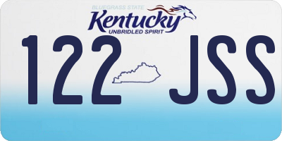 KY license plate 122JSS