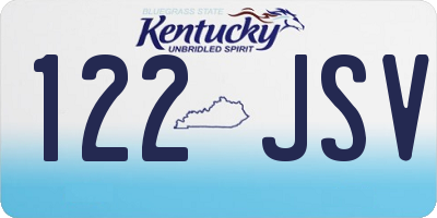 KY license plate 122JSV